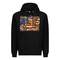 Black western america map usa Premium Hoodie - BarkalooDesign