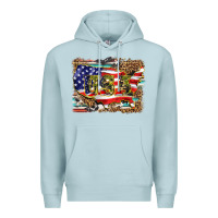 Blue Mist western america map usa Premium Hoodie - BarkalooDesign