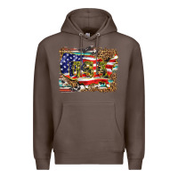 Coffee western america map usa Premium Hoodie - BarkalooDesign