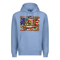 Colony Blue western america map usa Premium Hoodie - BarkalooDesign