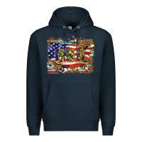 Navy western america map usa Premium Hoodie - BarkalooDesign