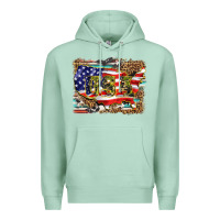 Seafoam western america map usa Premium Hoodie - BarkalooDesign