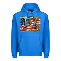True Royal western america map usa Premium Hoodie - BarkalooDesign