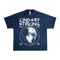Navy lindsey stirling white Urban Heavy Tee - linhVisuals