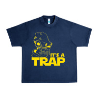 Navy it's a trap Urban Heavy Tee - linhVisuals