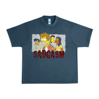 Midnight Navy sadgasm Urban Heavy Tee - linhVisuals