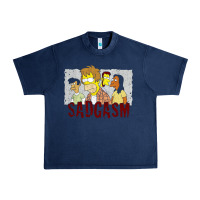 Navy sadgasm Urban Heavy Tee - linhVisuals