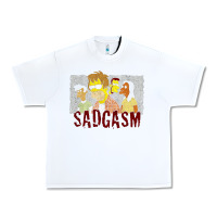 White sadgasm Urban Heavy Tee - linhVisuals