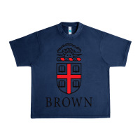 Navy brown university Urban Heavy Tee - linhVisuals