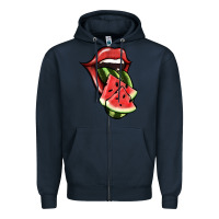 Navy Watermelon Tongue Zipper Hoodie - Jasminsmagicworld