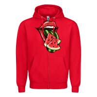Red Watermelon Tongue Zipper Hoodie - Jasminsmagicworld