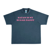 Midnight Navy satan is my sugar daddy Urban Heavy Tee - linhVisuals