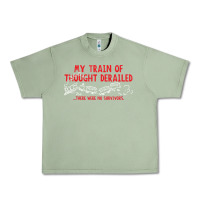 Oil Green my train of thought derailed Urban Heavy Tee - linhVisuals