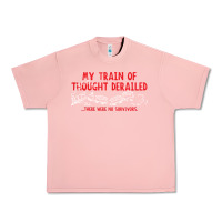 Salmon my train of thought derailed Urban Heavy Tee - linhVisuals