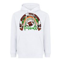 White Football Rainbow Heavyweight Hoodie - RanaPortraitStore