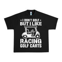 Black i don't golf but i like racing golf carts Urban Heavy Tee - linhVisuals