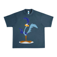 Midnight Navy Road Runner Beep Urban Heavy Tee - linhVisuals
