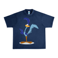 Navy Road Runner Beep Urban Heavy Tee - linhVisuals