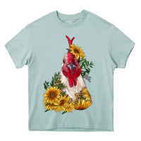 Arona sunflower rooster with leopard Heavy Core Tee - RanaPortraitStore
