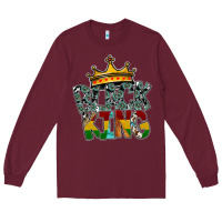 Burgundy black king Long Sleeve Tee - SublimationCraftShop