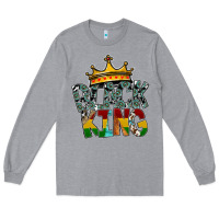 Heather Grey black king Long Sleeve Tee - SublimationCraftShop