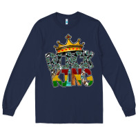 Navy black king Long Sleeve Tee - SublimationCraftShop