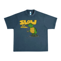 Midnight Navy slow but mellow crazy Urban Heavy Tee - linhVisuals