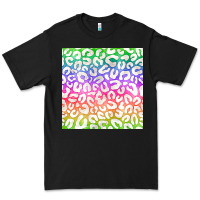 Black watercolor rainbow leopard seamless pattern Premium Tee - BundleAndBundleShop