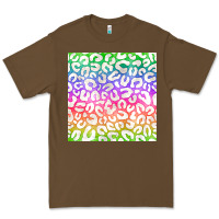 Cacao watercolor rainbow leopard seamless pattern Premium Tee - BundleAndBundleShop