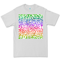 Dove Grey watercolor rainbow leopard seamless pattern Premium Tee - BundleAndBundleShop