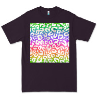 Plum watercolor rainbow leopard seamless pattern Premium Tee - BundleAndBundleShop