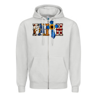 Dove Grey American Flag Faith Zipper Hoodie - Jasminsmagicworld