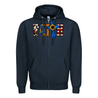 Navy American Flag Faith Zipper Hoodie - Jasminsmagicworld