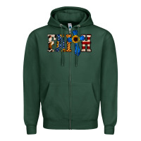 Sports Green American Flag Faith Zipper Hoodie - Jasminsmagicworld