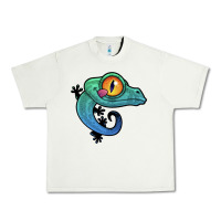 Pistachio cute colorful cartoon gecko Urban Heavy Tee - linhVisuals