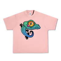 Salmon cute colorful cartoon gecko Urban Heavy Tee - linhVisuals