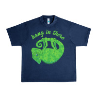 Navy hang in there magical chameleon Urban Heavy Tee - linhVisuals