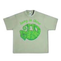 Oil Green hang in there magical chameleon Urban Heavy Tee - linhVisuals
