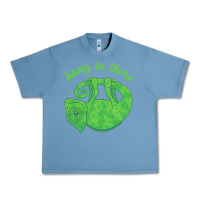 Pebble Blue hang in there magical chameleon Urban Heavy Tee - linhVisuals
