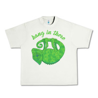 Pistachio hang in there magical chameleon Urban Heavy Tee - linhVisuals
