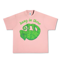 Salmon hang in there magical chameleon Urban Heavy Tee - linhVisuals