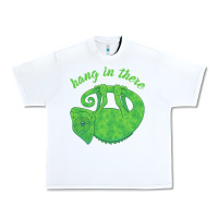 White hang in there magical chameleon Urban Heavy Tee - linhVisuals