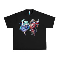 Black Houshou Marine and Uruha Rushia Urban Heavy Tee - linhVisuals