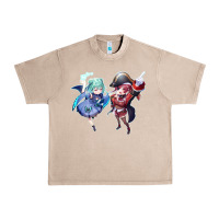 French Oak Houshou Marine and Uruha Rushia Urban Heavy Tee - linhVisuals