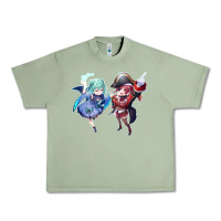 Oil Green Houshou Marine and Uruha Rushia Urban Heavy Tee - linhVisuals