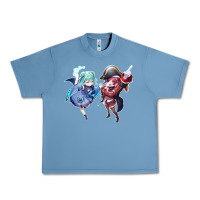 Pebble Blue Houshou Marine and Uruha Rushia Urban Heavy Tee - linhVisuals