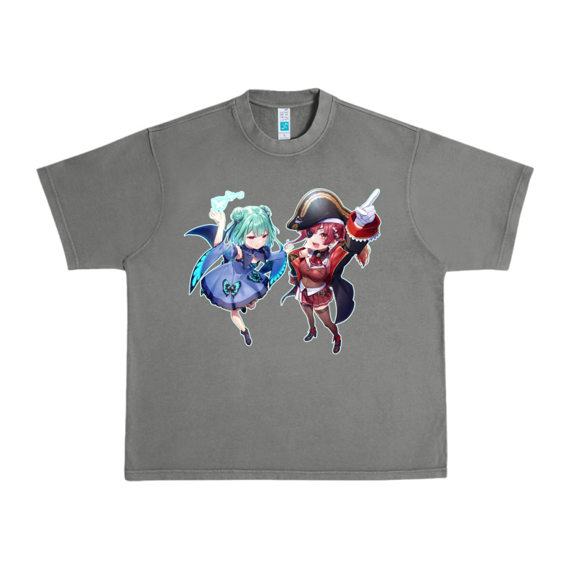 Houshou Marine And Uruha Rushia Urban Heavy Tee by linhVisuals | Teevron