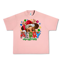 Salmon Merry Christmas Urban Heavy Tee - CowhideDigitalArt
