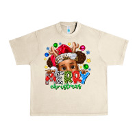 Sandshell Merry Christmas Urban Heavy Tee - CowhideDigitalArt