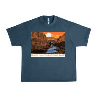 Midnight Navy vintage grand canyon national park retro colorado river 80s Urban Heavy Tee - linhVisuals